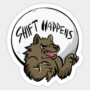 Bad Pun: Werewolf T Shirt Sticker